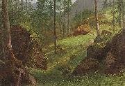 Albert Bierstadt Wooded Hillside oil painting reproduction